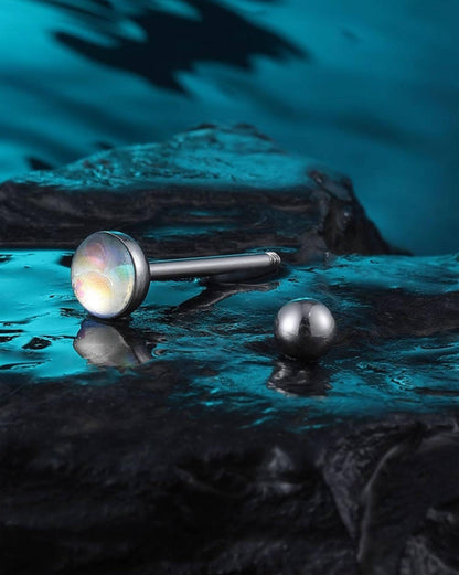 Sparkling Titanium Tongue Ring