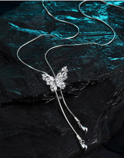 Butterfly Adjustable Tassel Necklace