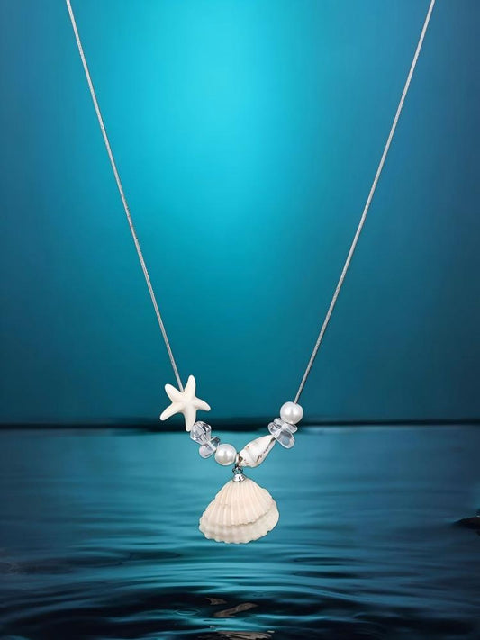 Starfish Shell Long Necklace