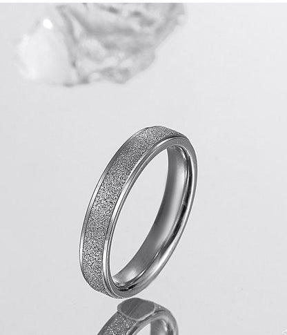Silver Matte Titanium Ring