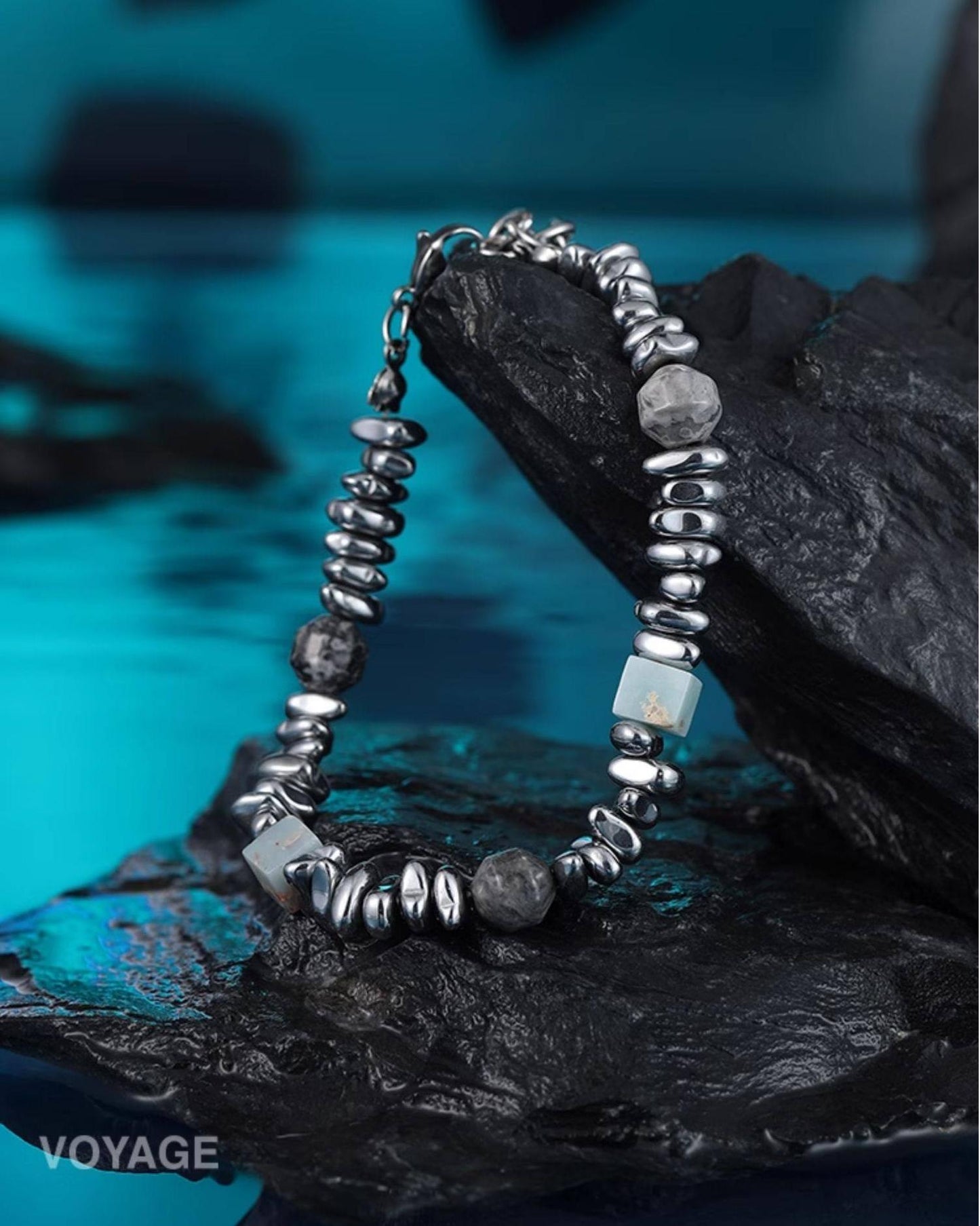 Black Onyx Beaded Men Bracelet