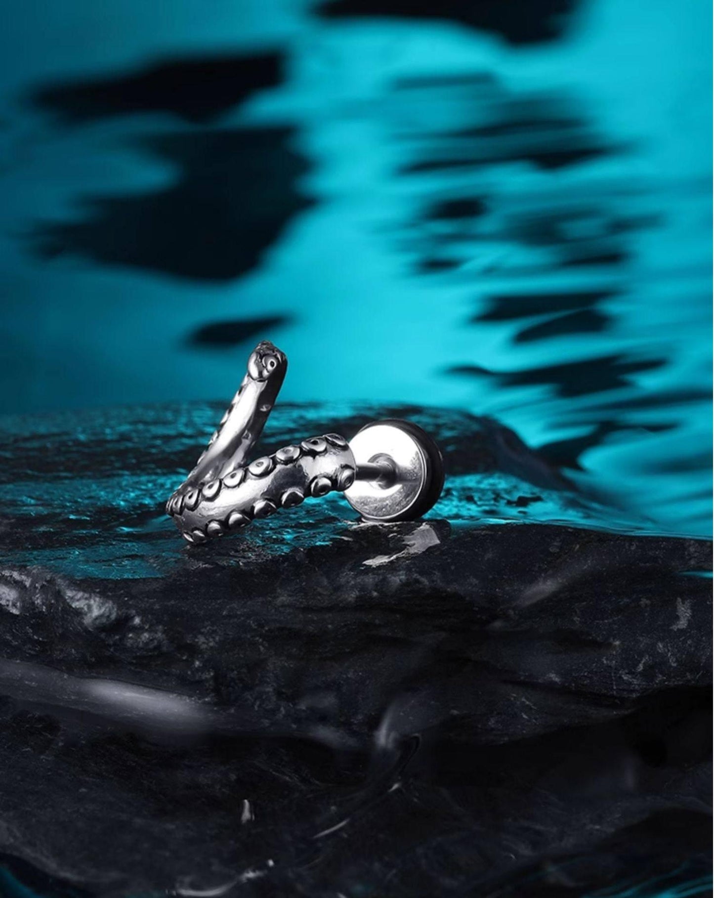 Octopus Tentacle Tongue Stud