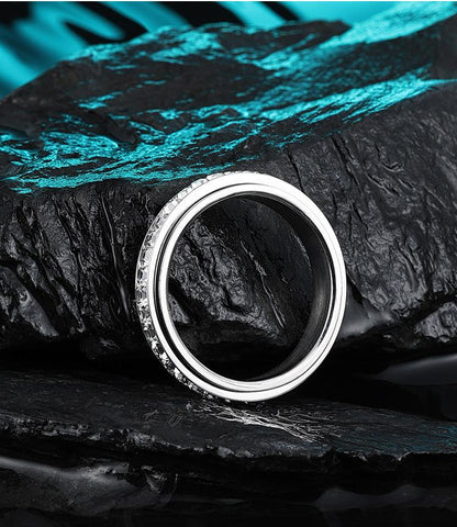 Rotating Titanium Gem Ring
