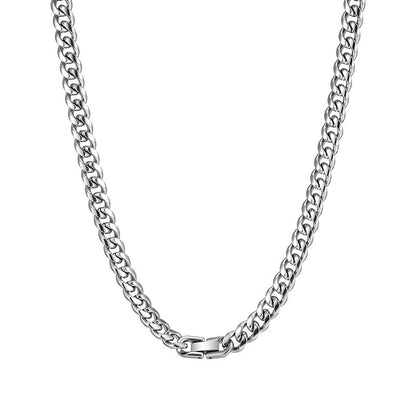 Titanium Cuban Collar Necklace