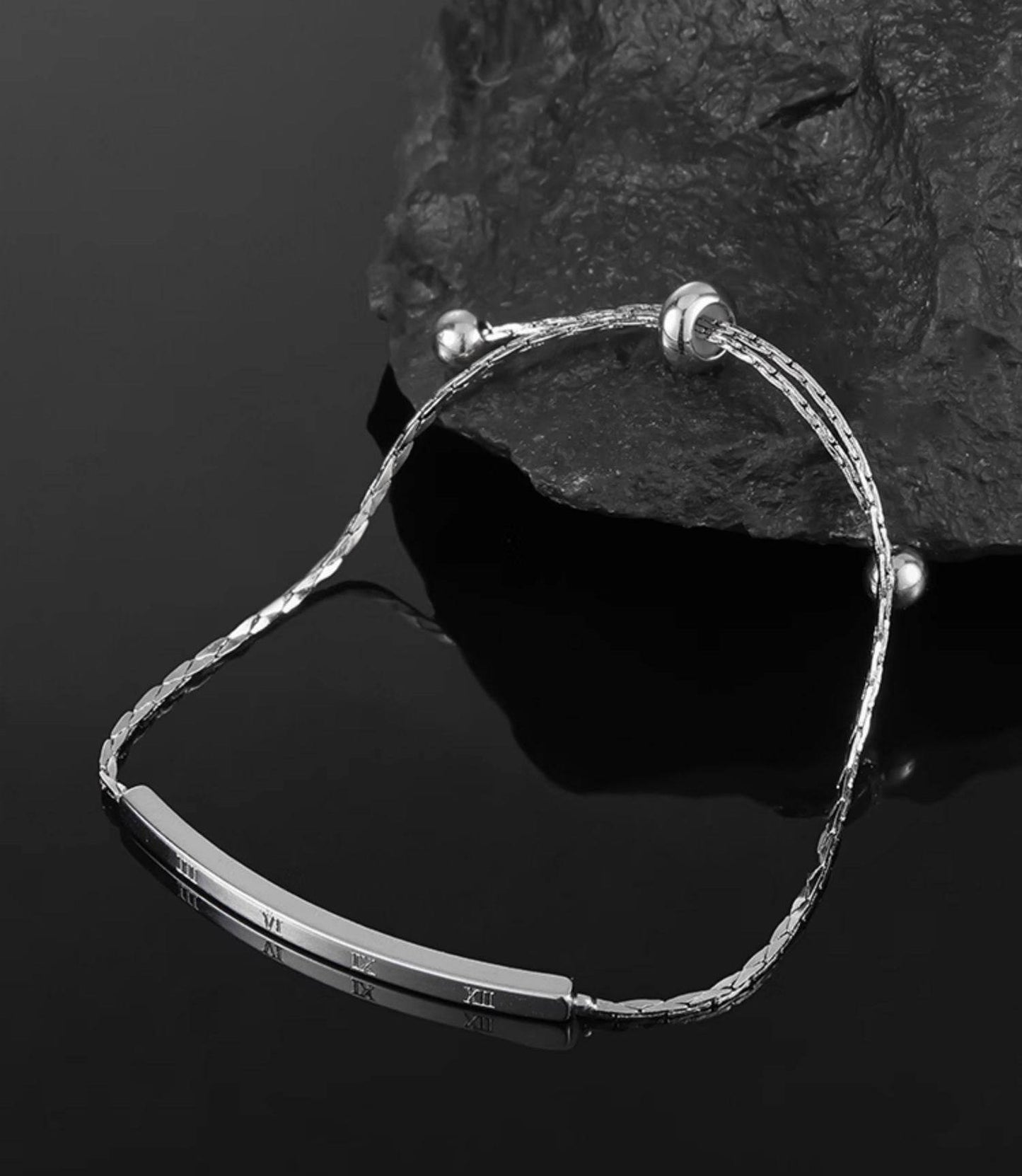 Roman Numeral Adjustable Bracelet