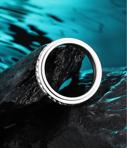 Rotating Titanium Gem Ring