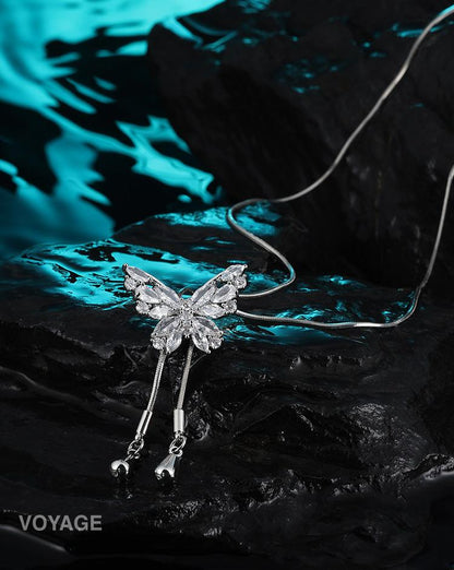 Butterfly Adjustable Tassel Necklace
