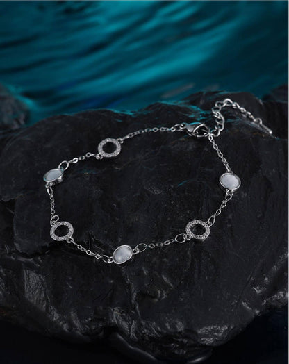 Silver Cat Eye Bracelet