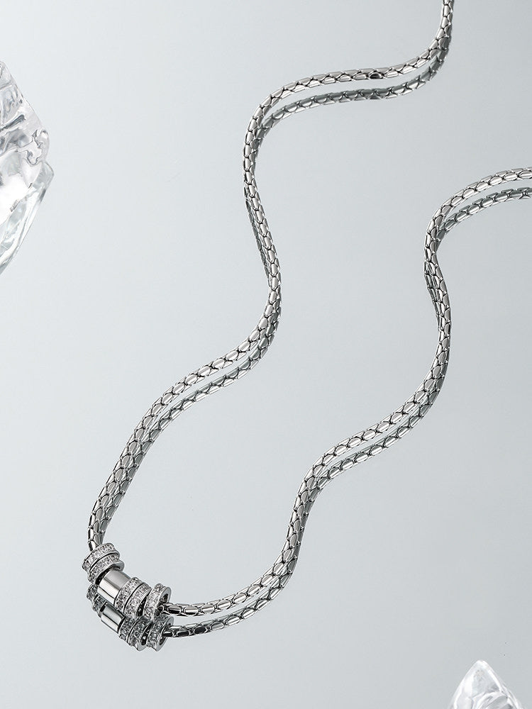 Circle Bead Pendant Necklace