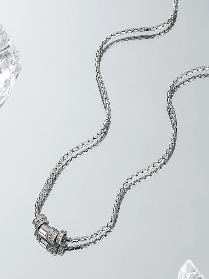 Circle Bead Pendant Necklace