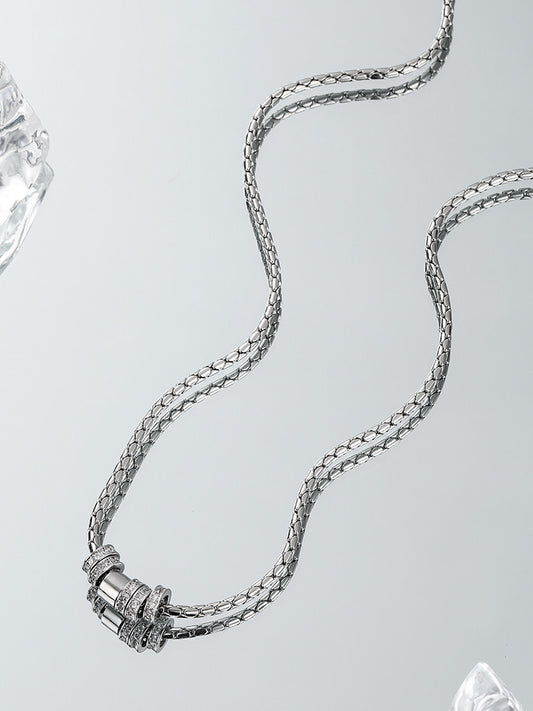 Circle Bead Pendant Necklace