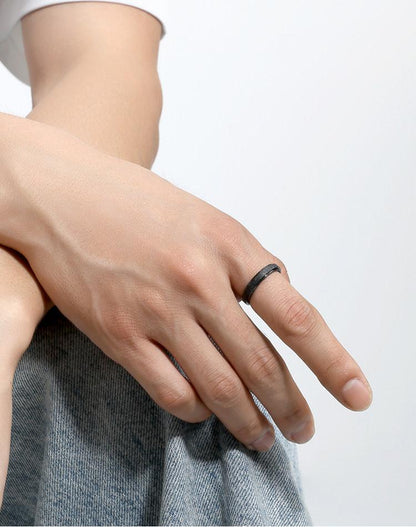 Matte Titanium Band Ring