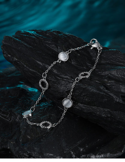 Silver Cat Eye Bracelet