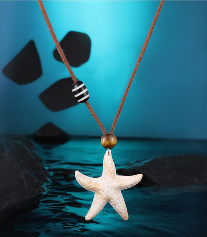 Starfish Pendant Long Necklace