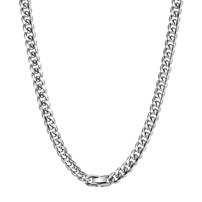 Titanium Cuban Collar Necklace