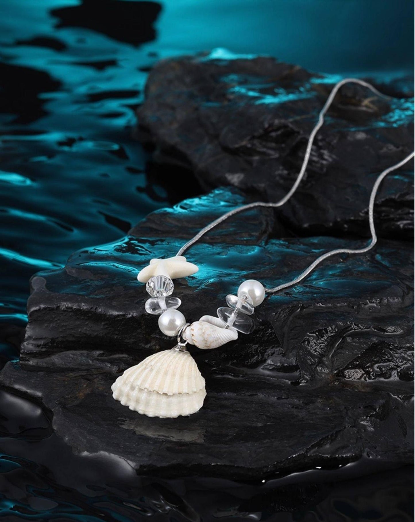 Starfish Shell Long Necklace