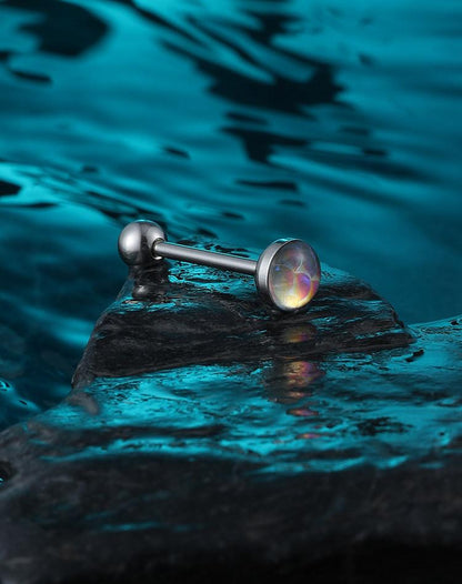 Sparkling Titanium Tongue Ring