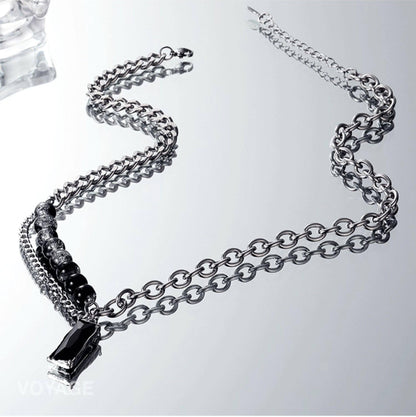 Zircon Pendant Unisex Necklace