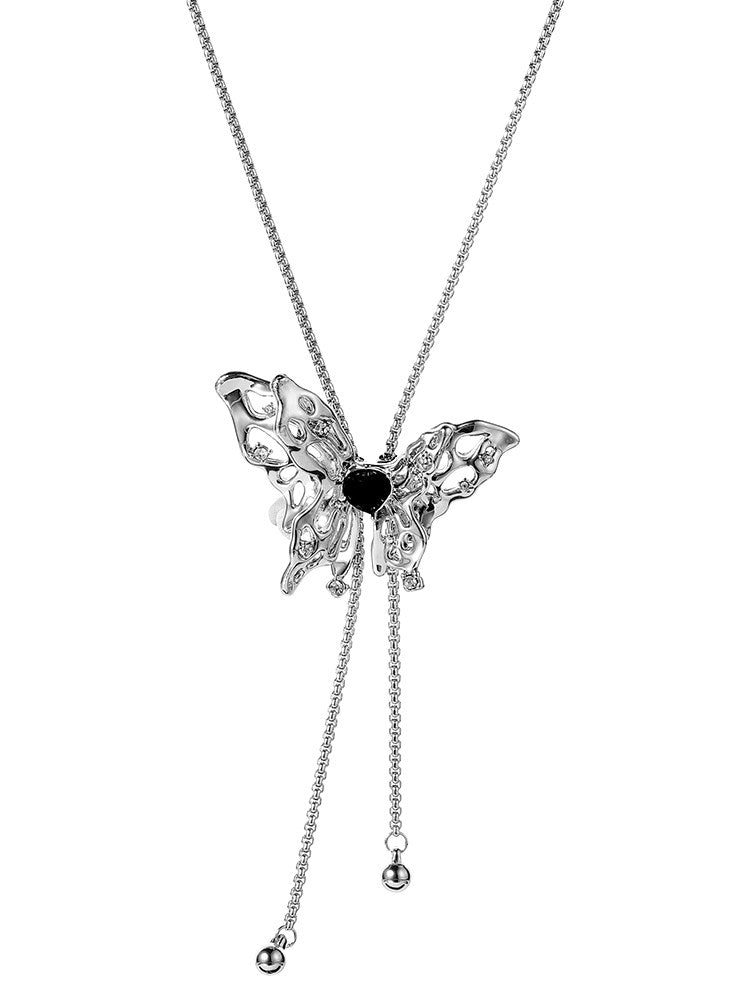 Adjustable Butterfly Long Necklace