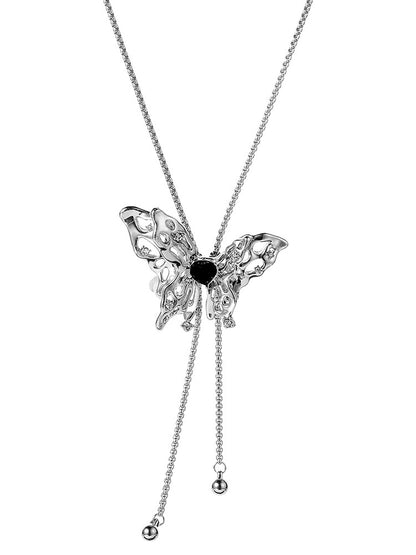 Adjustable Butterfly Long Necklace