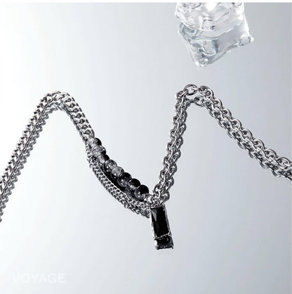 Zircon Pendant Unisex Necklace