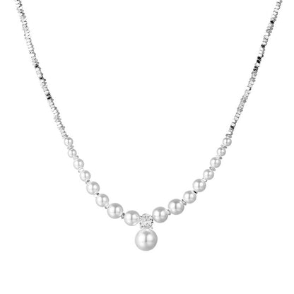 French Pearl Pendant Necklace