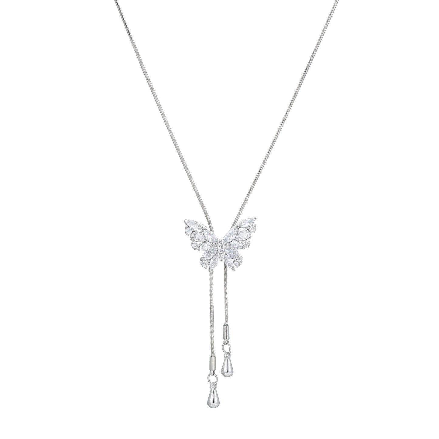 Butterfly Adjustable Tassel Necklace