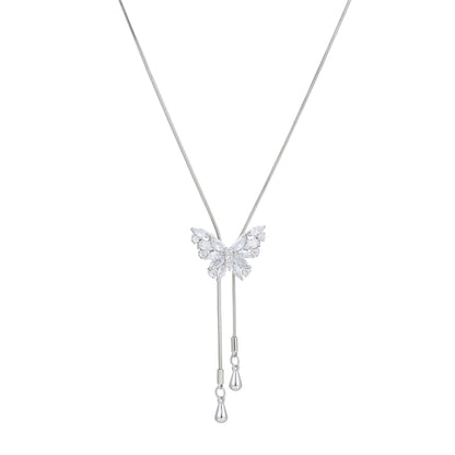 Butterfly Adjustable Tassel Necklace