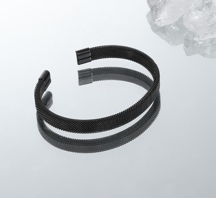 Black Grid Titanium Bracelet