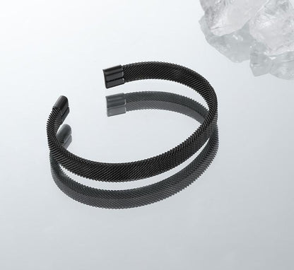 Black Grid Titanium Bracelet
