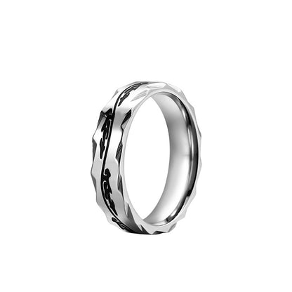 Dragon Pattern Titanium Ring