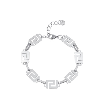 Geometric Titanium Men Bracelet