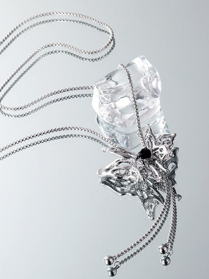 Adjustable Butterfly Long Necklace