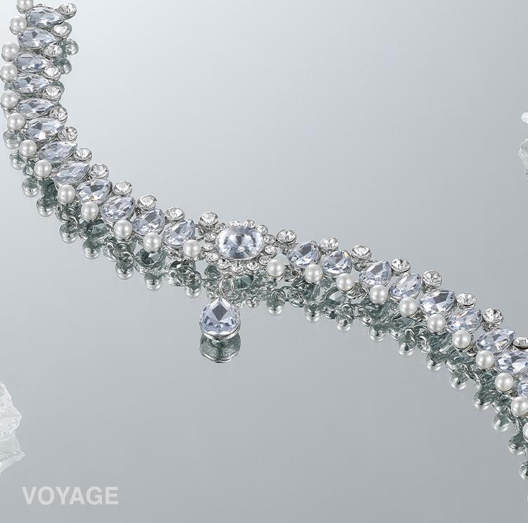 Pearl Zircon Dress Necklace