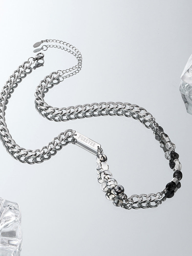 Natural Stone Beaded Necklace