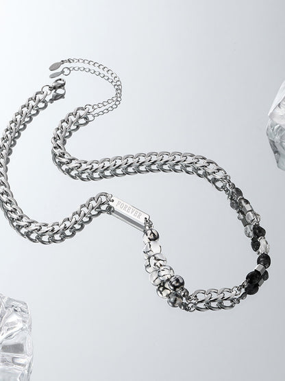 Natural Stone Beaded Necklace
