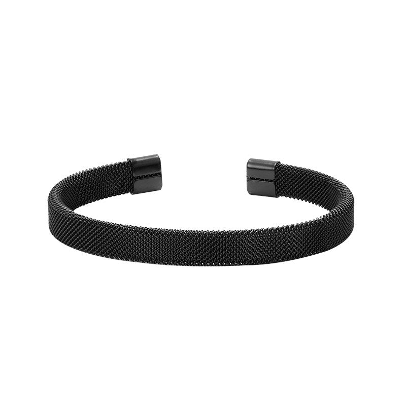 Black Grid Titanium Bracelet