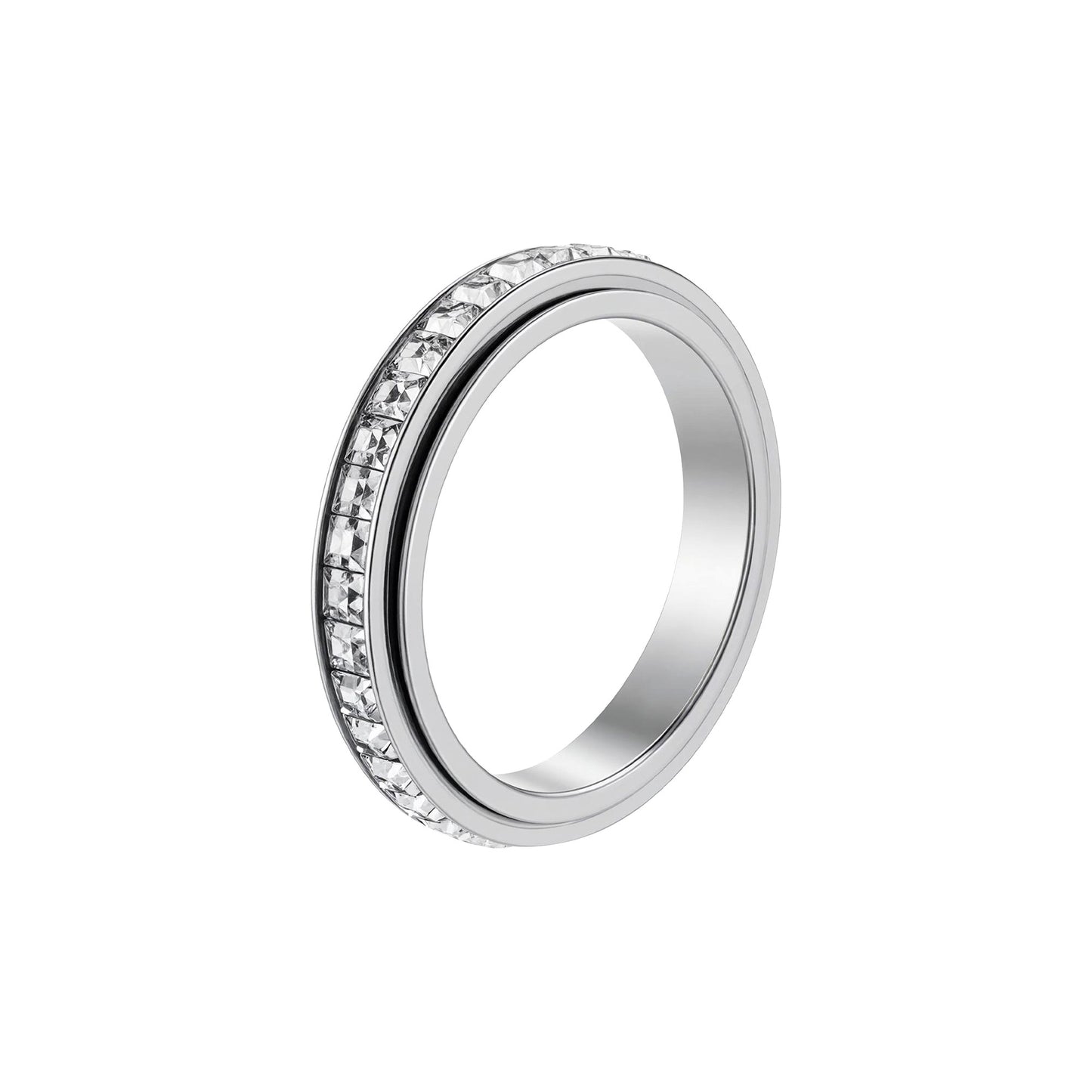 Rotating Titanium Gem Ring