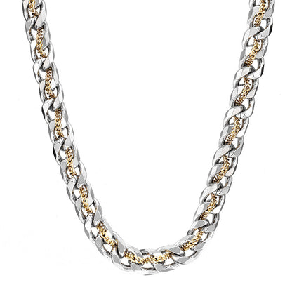 Gold Tone Cuban Chain Necklace