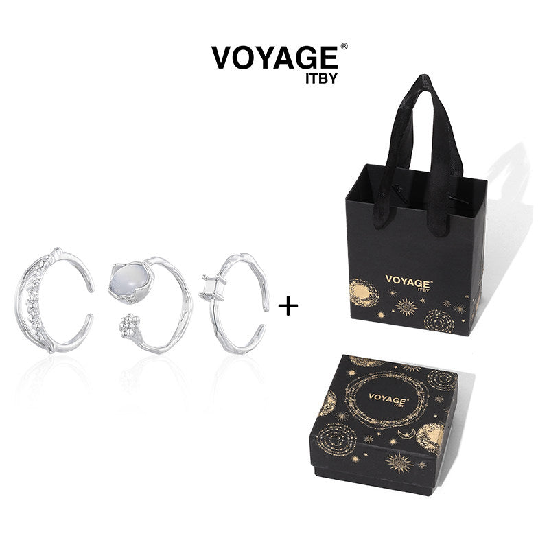 Moonstone Three Piece Rings
