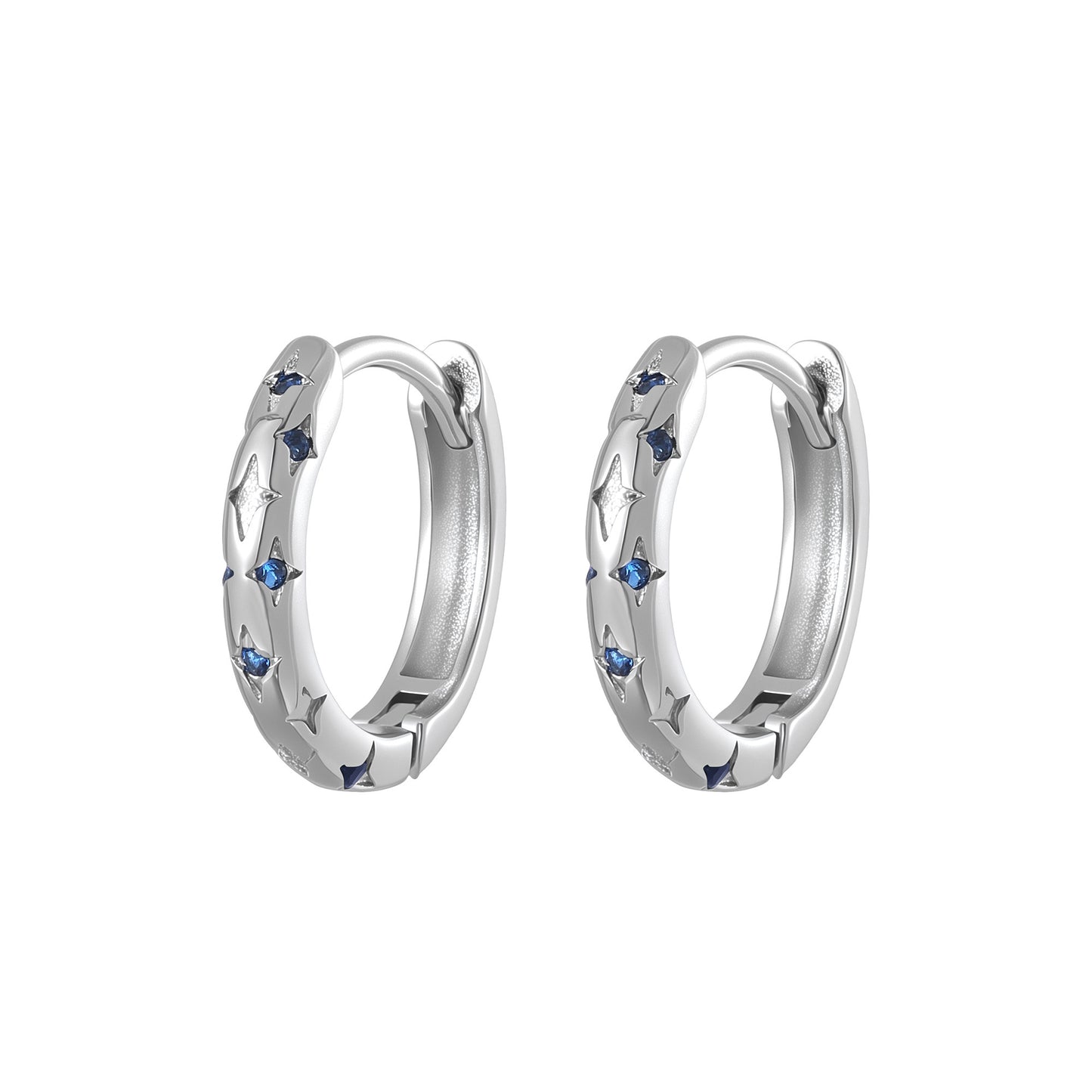Ocean Blue Zircon Hoops