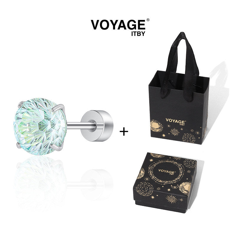 Mint Firework Zircon Studs