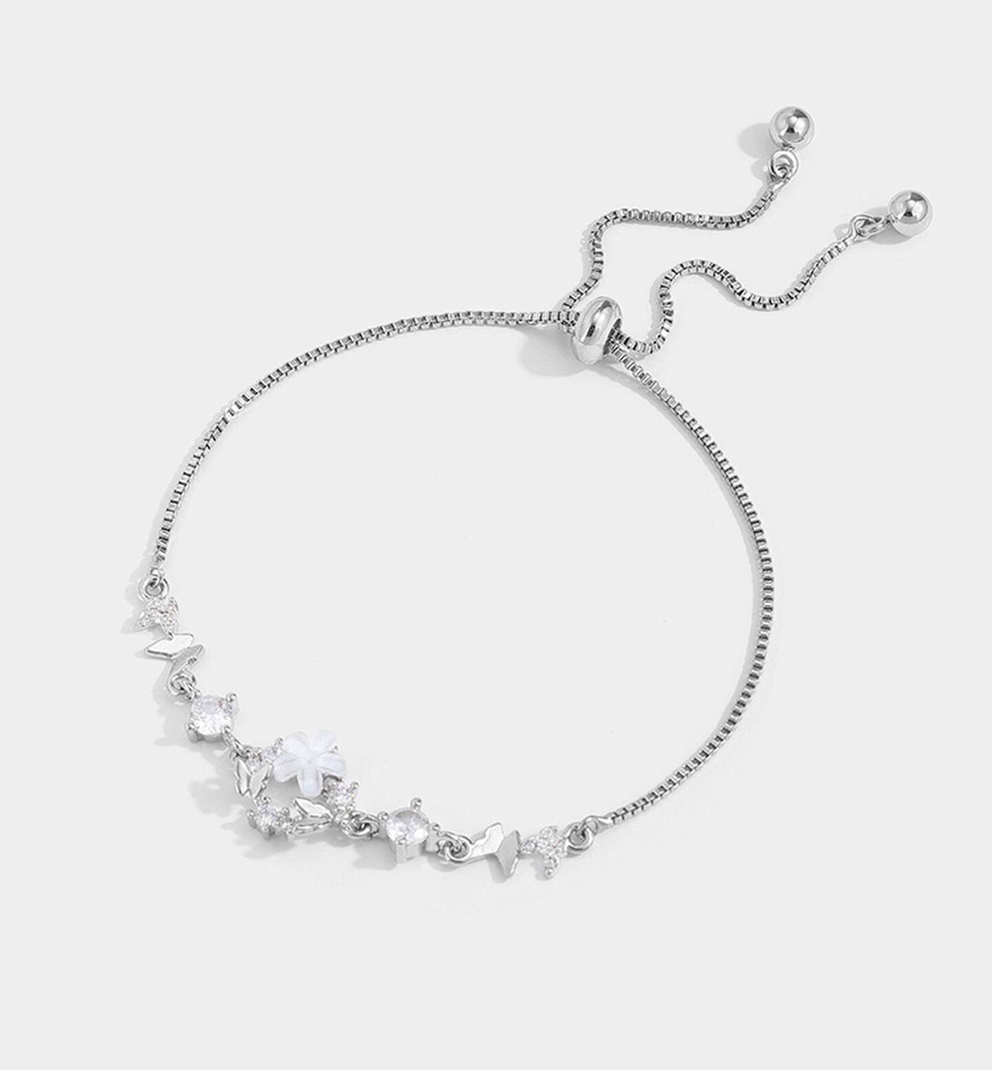 Adjustable Butterfly Flower Bracelet