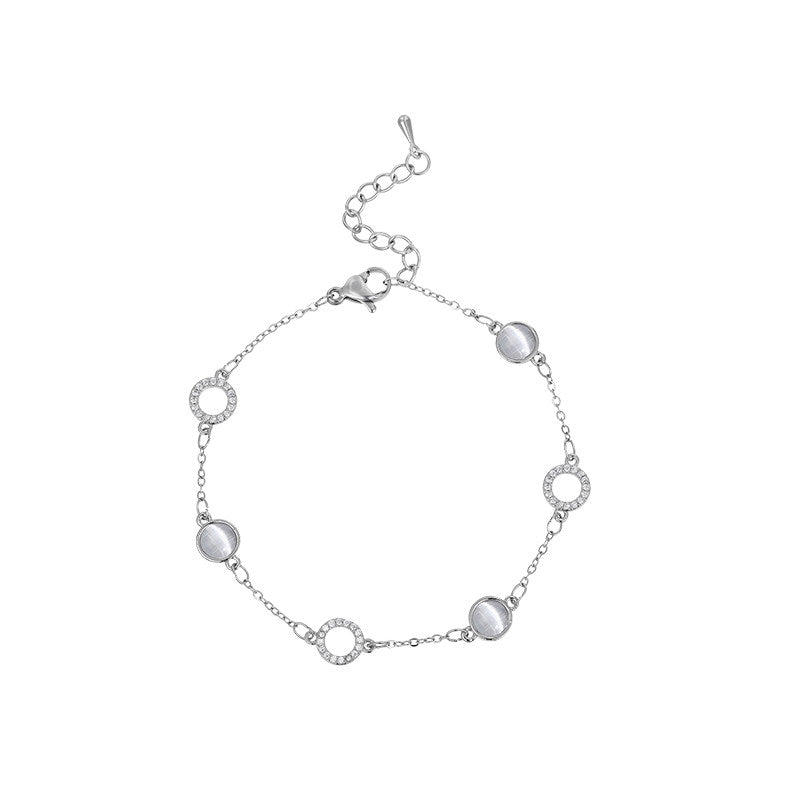 Silver Cat Eye Bracelet