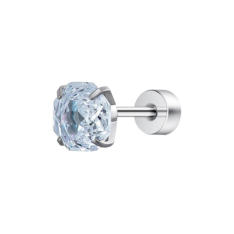 Blue Rose Titanium Stud Earrings