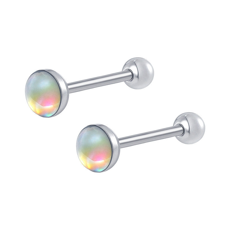 Sparkling Titanium Tongue Ring