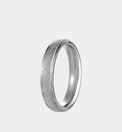 Silver Matte Titanium Ring