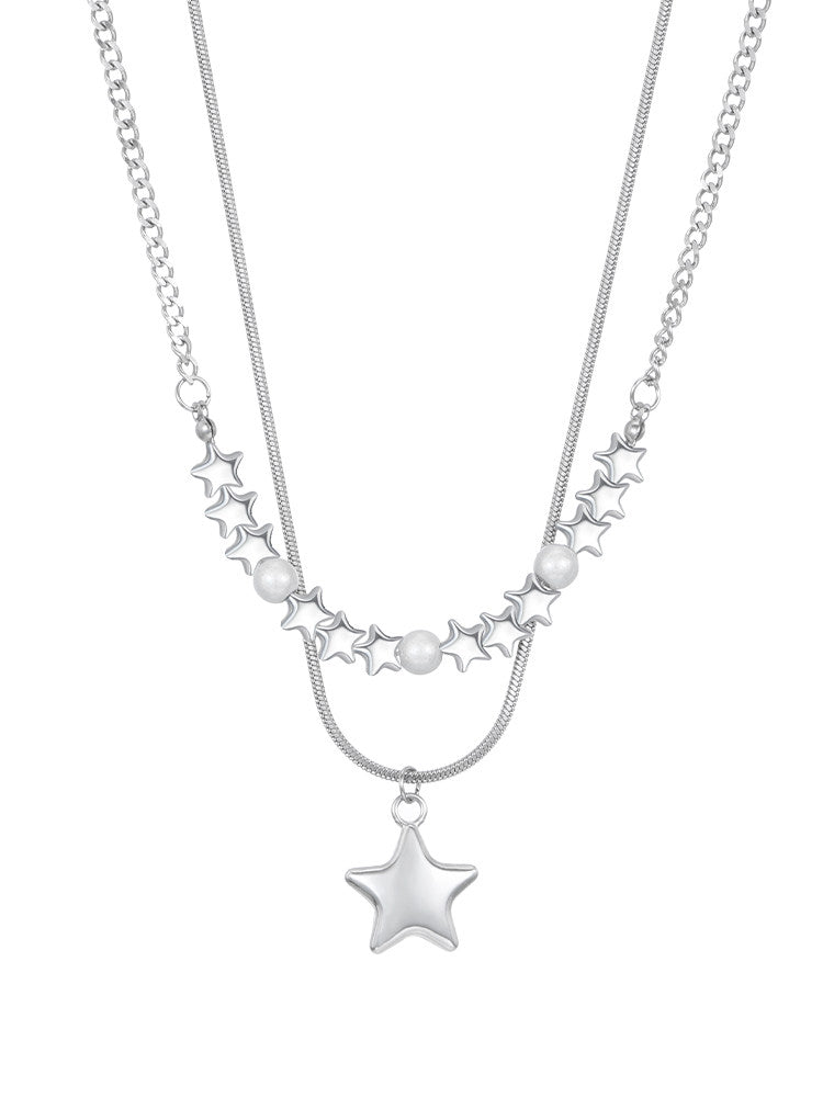 Layered Star Pendant Necklace