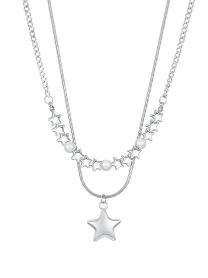 Layered Star Pendant Necklace