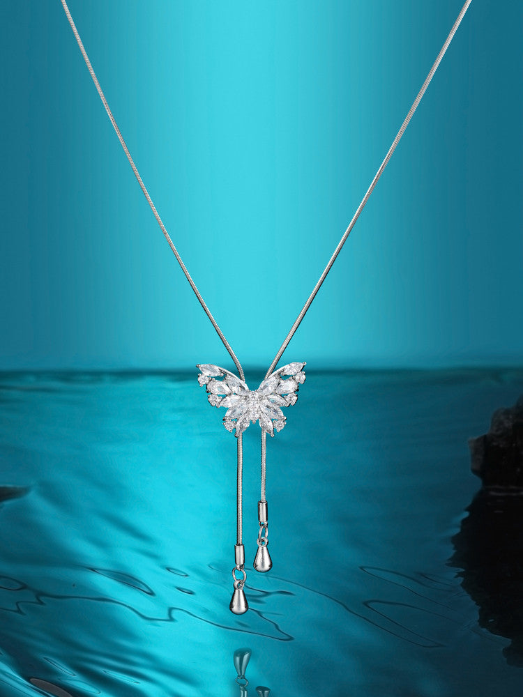 Butterfly Adjustable Tassel Necklace